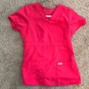 Greys anatomy coral pink scrub top